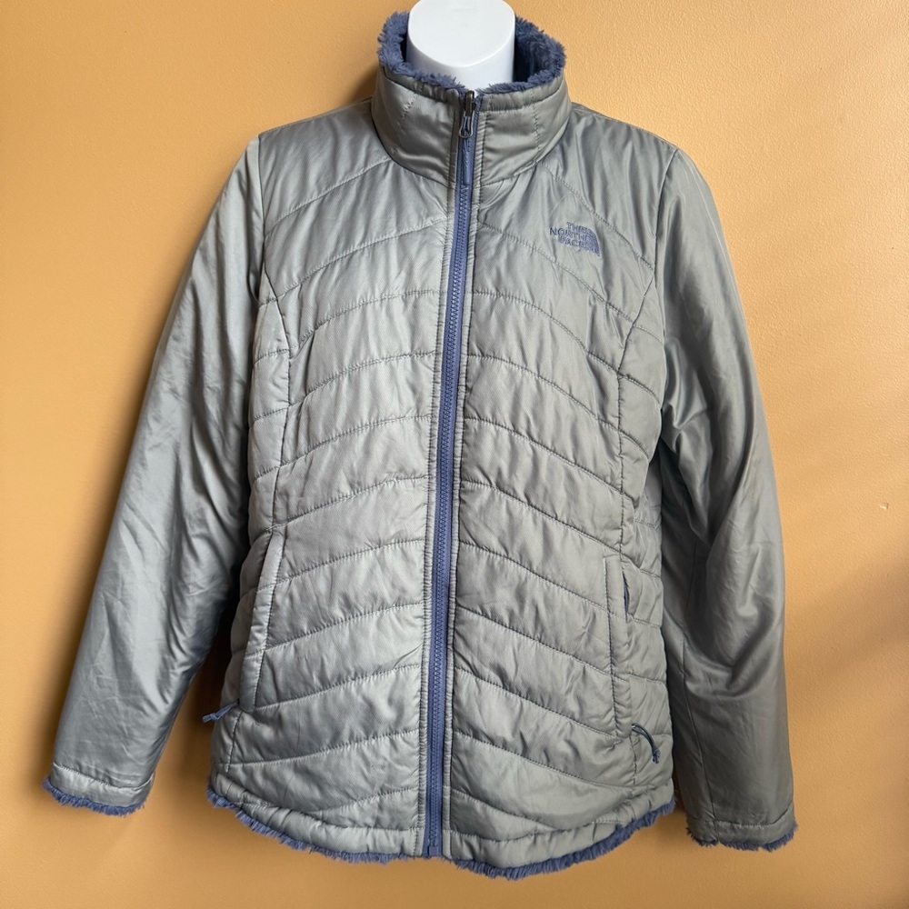 The North Face Purple Gray Reversible Jacket Size Medium